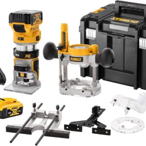 DEWALT DCW 604 P2 Akku Kombifräse 18V 55 mm + 2x Akku 5,0Ah + Ladegerät + TSTAK