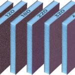 STEBRUAM 6 Stück Schleifschwamm Set,80/120/180/220/320/400 6 Verschiedene Schleifschwamm Schleifpads Sortiment für Holz Metall Wandschaum Trockenbau