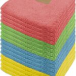 16x Bunte Mikrofaser Reinigungstücher - Putztücher 32x32cm, Hygienisch, Streifenfrei & Saugstark - Lappen für Haushalt, Gastronomie, Auto, Werkstatt - Microfasertücher