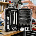 115-in-1 kleines Schraubendreher-Set, Präzisions-Schraubendreher-Set, professionelles Reparaturwerkzeug-Set für Telefon, Computer, Uhr, Konsole, Brille und Elektronik, Herren-Werkzeuge, Geschenk, Grau