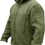 TACVASEN Herren Fleecejacke Military Outdoor Winddichte Jacke mit Kapuze