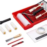 Renovierungs-Set 17-teilig - Umfangreiche Werkzeuge & Hilfsmittel zum Renovieren & Streichen - Mit Farbwalzen, Pinseln, Farbwanne, Abdeckmaterial & Co / Malerbedarf / Maler-Set / B21626