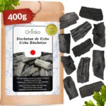 ORINKO Japanischer Kishu Binchotan Bio 400 g – Aktivkohlefilter Wasser aus Wakayama-Ubame-Eiche – Natürliche Wasserreinigung für Karaffen