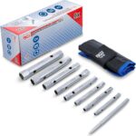 BGS 1218 | Rohrsteckschlüssel-Satz | 9-tlg. | SW 6 x 7 - 20 x 22 mm | metrisch | inkl. Tetron-Rolltasche