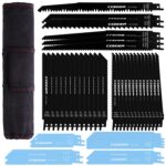 Säbelsägeblätter, CGBOOM 42 tlg Säbelsäge Sägeblätter Set aus BIM und HCS für Metall und Holz mit Handtasche