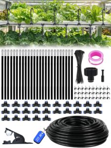Bewässerungssystem Garten bewässerung 20 m Tropfbewässerungssystem, Gartenbewässerungssystem Gewächshaus, 25 Biegsames Nebelrohr, für Garten, Gewächshaus, Terrasse, Balkon