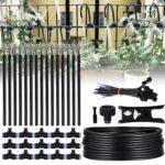 Tropfbewässerungssystem, Bewässerungssystem, Garten bewässerung 15M Gartenbewässerungssysteme 15 Directional Brass Spray Nozzles für Gewächshaus oder Außen-Vernebelungssysteme