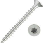 100 Stück Edelstahl-Schrauben 5x50 mm Vollgewinde Torx - Spanplattenschrauben mit Senkkopf - Holzschrauben/Holzbauschrauben - Werkstoff A2 VA V2A - Edelstahlschrauben/Universalschrauben TX25