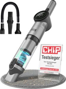 LEBENLANG Handstaubsauger Akku TESTSIEGER - Dual-Filter & Li-Ion I Inkl. Ladestation I 17000PA Handstaubsauger Auto Staubsauger stark Akkusauger kabellos Handsauger Akku Car Autostaubsauger Beutellos