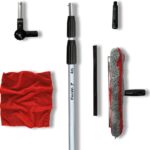 FenWi 4m Fensterreiniger Profi Set mit 400 cm Alu Teleskopstange Gummilippe Kombi Fensterwischer Mikrofaser 35/40cm Winkelgelenk + Zubehör zum Fenster putzen I Reinigung von Solaranlage Photovoltaik