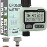 CROSOFMI Bewässerungscomputer 1 Ausgänge Garten Wasser zeitschaltuhr automatische bewässerung/LCD-Bildschirm/Einfache Bedienung/Kindersicherung/Verzögerung bei starkem Regen/Manuelle Bewässerung