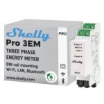 Shelly Pro 3EM (120A) - WLAN & LAN Dreiphasiger Smart Energiezähler, 3x 120A Stromwandler Inklusive, 1% Genauigkeit, Solar, 60-Tage Datenspeicher, Verbrauchsmessung, Hutschiene, Heimautomatisierung
