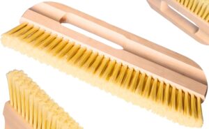Tapezierbürste Vliestapete Tapeten Bürste Rauhfaser Tapezierwischer 33 cm SUPER BREIT Ergonomisch Holzgriff Tapezierbesen Tapezierwerkzeug Kleisterbürste Profi oder DIY Pressen und Glätten