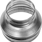 125 bis 100 mm Kanalreduzierer, runder Reduzierstück, Rohrerhöhung, Reduzierstück aus verzinktem Stahl (Ablauf, Abfluss und Entlüftung), Reduzierkupplung