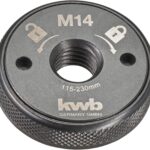 kwb Schnellspannmutter für Winkelschleifer M14, Schnellverschluss für Trennscheiben von 115-230 mm, werkzeugloser Wechsel ohne Schlüssel
