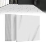 54 Stück 5,02 m² PVC Bodenbelag Vinylboden Selbstklebend Fliesen Vinyl Klebefliesen Bodenfliesen Fliesenaufkleber Rutschfest Wasserfest für Wohnzimmer Küche Badezimmer - Grauer Marmor