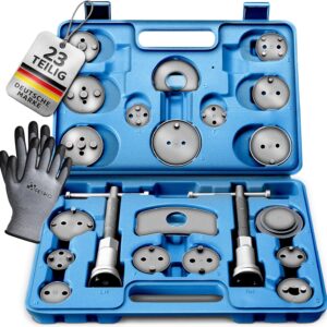 TRESKO 23 TLG Bremskolbenrücksteller Set - Rückstellwerkzeug zum Zurückstellen des Bremskolben, KFZ-Werkzeug, universell
