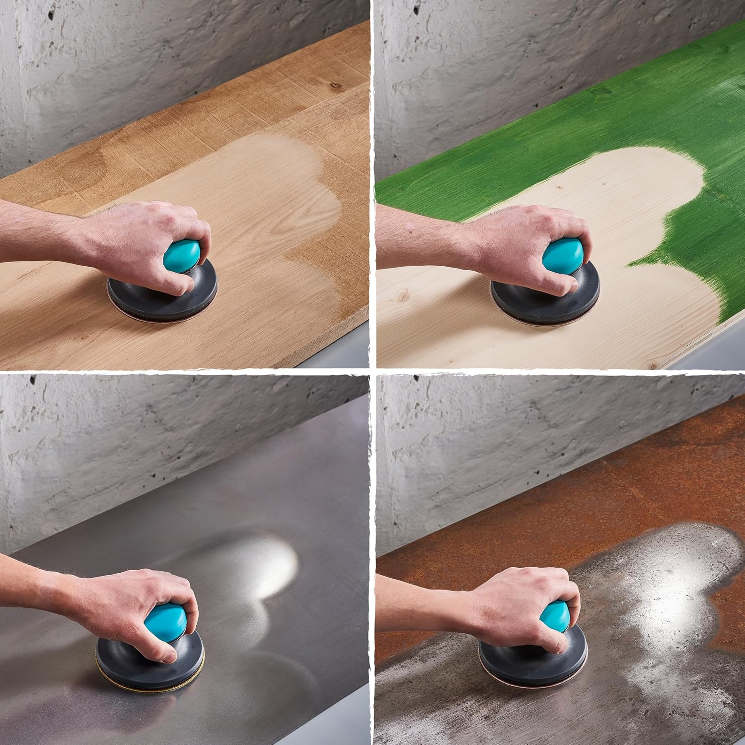 wolfcraft Flächenschleifer I 5894000 I mit Klettgewebe zum schnellen Schleifpapierwechsel I Ø 125 mm I für schnelles Schleifen - Made in Europe – Bild 3