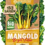 Bio Mangold Samen (Bright Yellow) - Mangoldsamen - Gemüsesamen für den einfachen Anbau im Garten, Balkon oder Hochbeet - Gemüse Saatgut