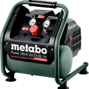 Metabo Akku-Kompressor Power 160-5 18 LTX BL OF – 601521850 – 18 V – Kompressor mit Brushless-Motor – Ohne Akku und Ladegerät