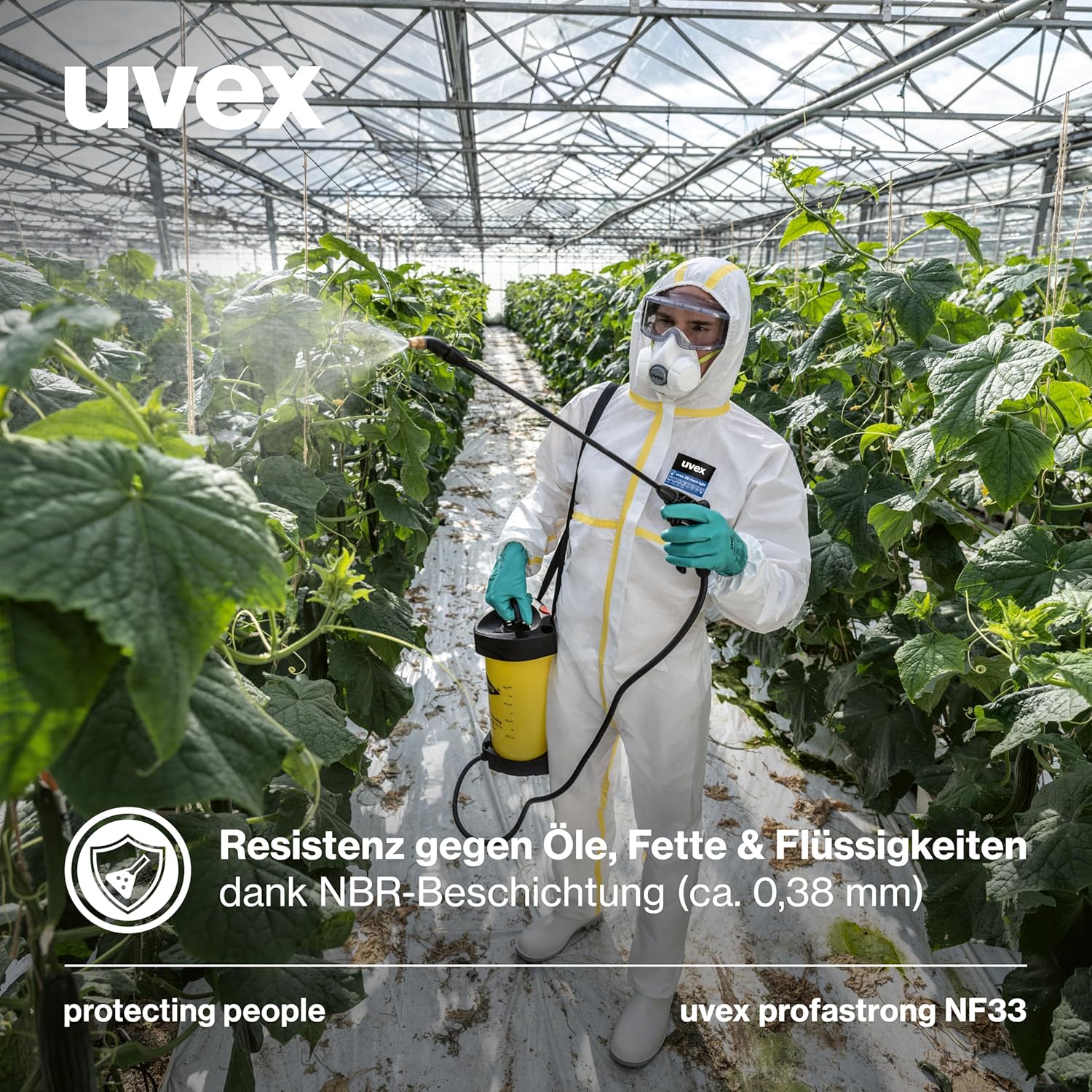 Uvex Unisex Profastrong Nf33 Chemikalienschutzhandschuh (3er Pack) – Bild 2