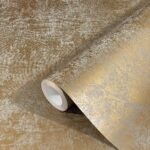 marburg Tapete Gold Uni Modern Edel Vliestapete Metallic Industrial für Schlafzimmer Wohnzimmer oder Küche 10.05m x 0.53m Made in Germany