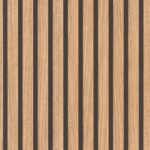 Tapete 278408 - Braune Papiertapete mit Holz-Optik, 3D -Paneele im modernen Skandi Look, Lamellenwand - 10,05m x 0,53m (LxB)