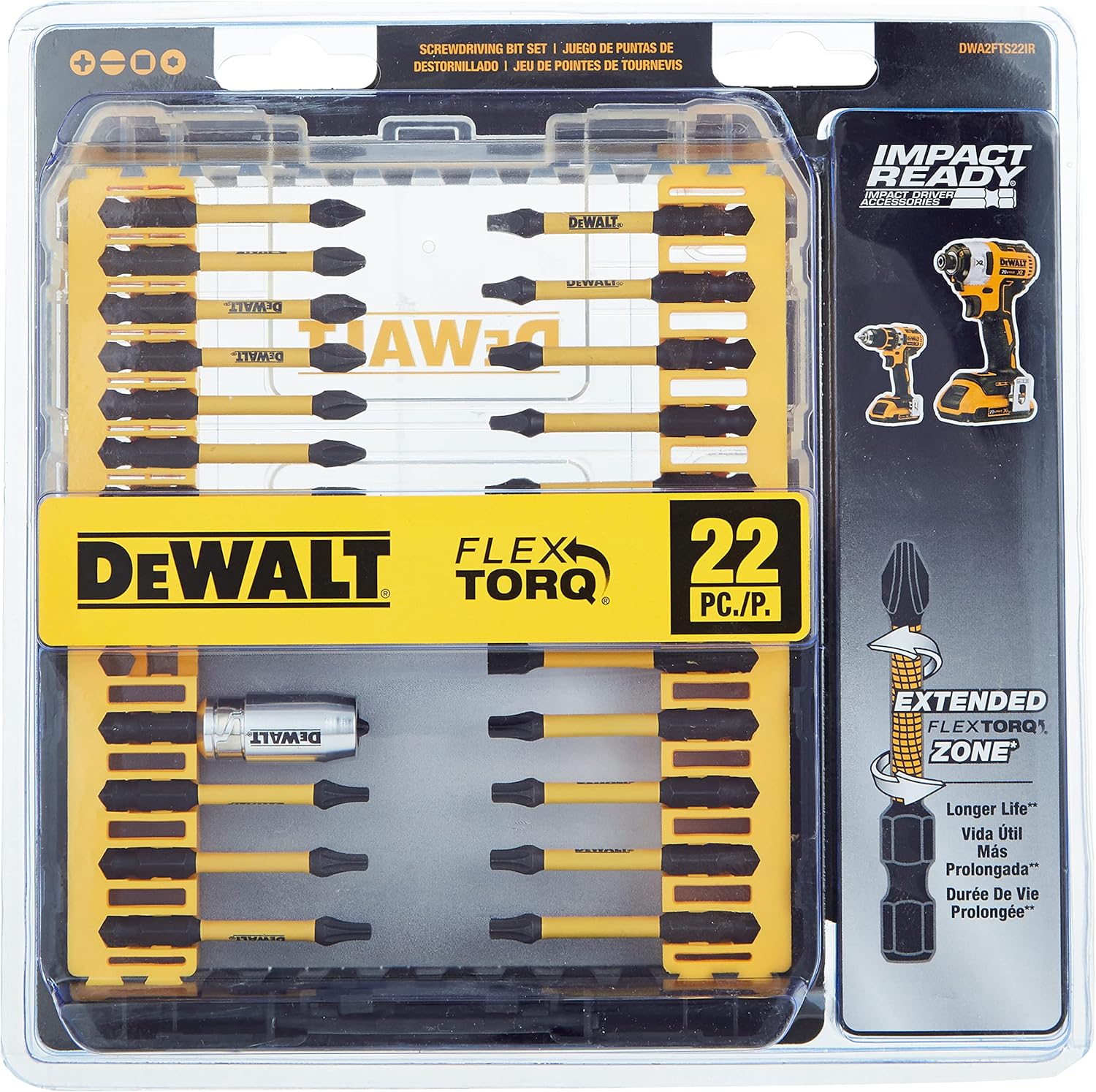 DEWALT FlexTorq Schlagschrauber-Bit-Set, 22-teilig (DWA2FTS22IR) – Bild 2