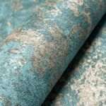 Newroom Tapete Türkis Vlies Betonoptik - Industrial Loft Putzstruktur Glanz für Wohnzimmer Schlafzimmer