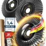 Holz Schleifscheibe 125mm Set Winkelschleifer [EXTRA SCHARF] Flexscheibe für Holz - Wurzelfräse - Lackfräse - Baumstumpffräse - Raspelscheibe - Schleifen mit einer Flex Schleifscheibe