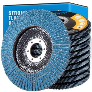 S SATC Fächerscheibe 125 Korn 40 für Metall Holz Stahl Schnelles und Präzises T29 Schneiden Lamellenscheiben 10 Stück Blau Schleifmopteller Schleifscheiben 125mm Winkelschleifer