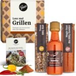 Gepp‘s Feinkost 3-er Set Mini Grillen I Mit 2 Grillgewürzen und Habanero Chili Sauce I BBQ-Gewürzmischungen „Magic Rub“ und „Texas-BBQ“ I Grill Geschenk für Männer, nach eigener Rezeptur