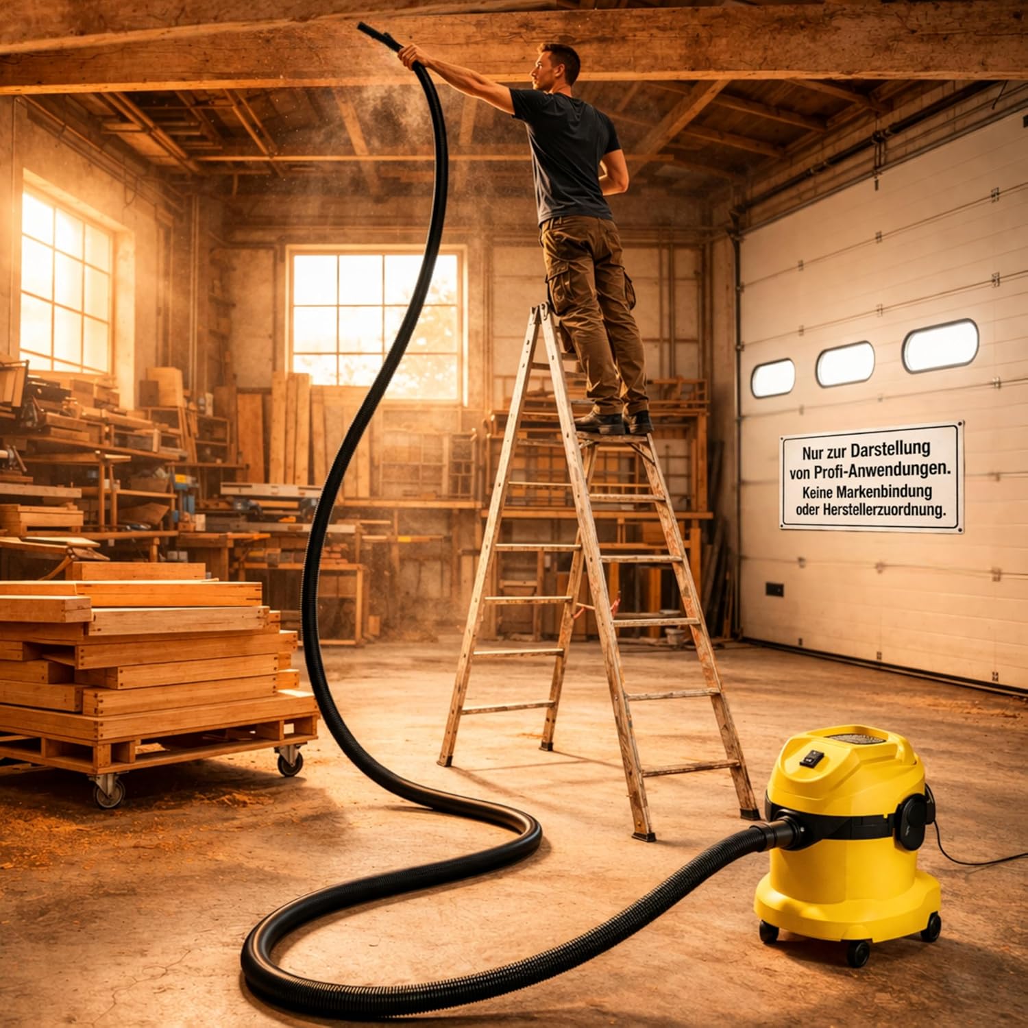 Microsafe® Saugschlauch DN32 (32 mm Innen / 40 mm Außen) – 5 Meter – flexibel & robuster Absaugschlauch für Nass- & Trockensauger – Werkstatt & Baustelle – Bild 2