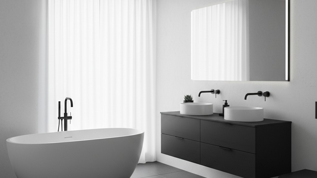 8 Ideen für ein modernes Badezimmer in Schwarz & Weiß: Dein Update für 2024