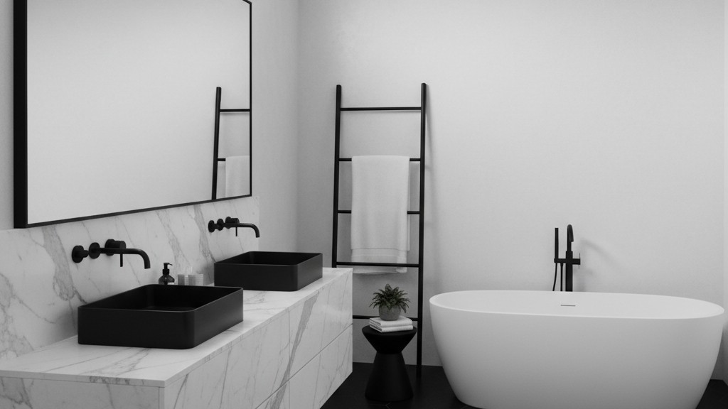 8 Ideen für dein modernes Badezimmer einrichten: Klassik in Schwarz & Weiß