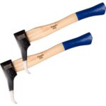 Germania Sappie Set 2 Stück - 550g Sappiekopf - 40 cm Stiel aus Eschenholz - Forstwerkzeug für Holz - Holzzange Wendehaken Holzheber