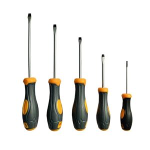 5-teilige Flachkopf Magnetspitzschrauber, Präzisionswerkzeuge Set mit 3x75mm,5x75mm,6x100mm, 6x125mm, 6x150mm für Heim-, Automobil- und DIY-Projekte