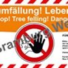 PrintGreen! 10 Absperrbanner für Forst, Holzrücker, Baumfällung, Waldarbeiten gemäß Deutschem Wald Gesetz (BW) 3 41A3uOrLV5L. SL500