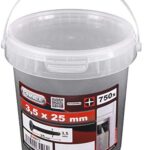 Connex Schnellbauschrauben 3,5 x 25 mm - 750 Stück - Mit Feingewinde & Bohrspitze - Trompetenkopf - PH Phillips-Antrieb - Schwarz phosphatiert / Trockenbauschrauben / Schrauben-Eimer / B30073
