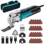 Pohicoo Oszillationswerkzeug, 300W Multifunktionswerkzeug mit 10000-22000RPM 6 Variable Geschwindigkeit,Multitool mit 23 Zubehör, 3° Oszillationswinkel Multimaster zum Schneiden, Schnitzen, Polieren
