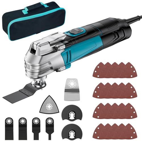 Pohicoo Oszillationswerkzeug, 300W Multifunktionswerkzeug mit 10000-22000RPM 6 Variable Geschwindigkeit,Multitool mit 23 Zubehör, 3° Oszillationswinkel Multimaster zum Schneiden, Schnitzen, Polieren 1 Pohicoo Oszillationswerkzeug, 300W Multifunktionswerkzeug mit 10000-22000RPM 6 Variable Geschwindigkeit,Multitool mit 23 Zubehör, 3° Oszillationswinkel Multimaster zum Schneiden, Schnitzen, Polieren