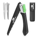 Mossy Oak 3 in 1 Handsäge Astsäge klappbar inkl. 3 scharfe Klingen aus Cr-V, Multifunktions Klappsäge für Garten,Glas, Fliesen, Holz, Metall, Kunststoff, Sägeblattlänge: 22 cm