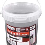 Connex Schnellbauschrauben 3,5 x 35 mm - 500 Stück - Mit Feingewinde & Bohrspitze - Trompetenkopf - PH Phillips-Antrieb - Schwarz phosphatiert / Trockenbauschrauben / Schrauben-Eimer / B30074