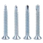 Schrauben Bohren Endstückschraube Set Senkkopf Selbstbohrend Selbstschneidende 50 stücke M4.2 Metallschrauben für Blechbefestigung((M4.2x38(50PCS)))
