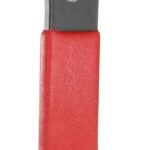 QUARKZMAN 34 mm Einseitiger Offener Maulschlüssel Metrisch 15 Grad Abgewinkelter U-Förmiger Gabelschlüssel Flacher Kopf Geschwärzter Schraubenschlüssel mit Rotem Griff Für Autoreparatur
