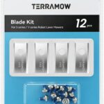 TerraMow Originalzubehör: Ersatzklingen-Set mit 3×4 Rasenklingen und 12 Schrauben, kompatibel mit Robotermähern V600 & V1000