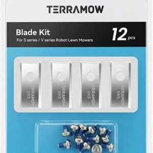 TerraMow Originalzubehör: Ersatzklingen-Set mit 3×4 Rasenklingen und 12 Schrauben, kompatibel mit Robotermähern V600 & V1000
