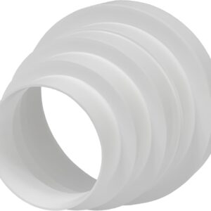 Repa Market 80–150 mm Kanal Universal Reduzierstück & Increaser – Kunststoff HVAC Abluftschlauch Adapter/Lüftungsadapter für runde Rohre – Inline PVC Übergangsstück für Lüftungskanal, Belüftung