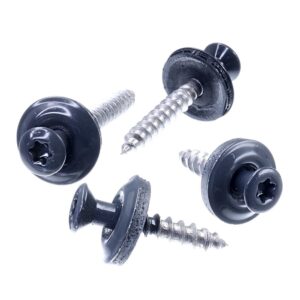 SECCARO Spenglerschraube 4,5 x 35 mm, RAL 7016 anthrazitgrau, Edelstahl A2, EPDM-Dichtscheibe 15 mm, TX/Innensechsrund, 100 Stück
