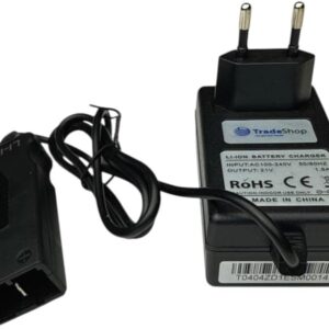Trade-Shop 18V Li-Ion Ladegerät Netzteil Ladestation kompatibel mit Gardena 9839, 9839-20, 9840, 9840-20, BLi-18 ersetzt 8833-20